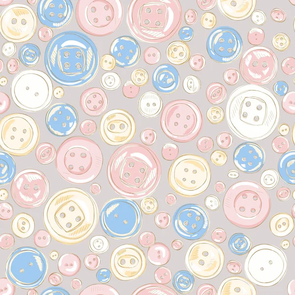 Vintage buttons seamless pattern — Stock Vector