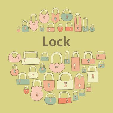 Kapalı kilit arka plan