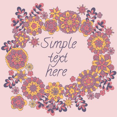 çiçek çelenk çerçeve