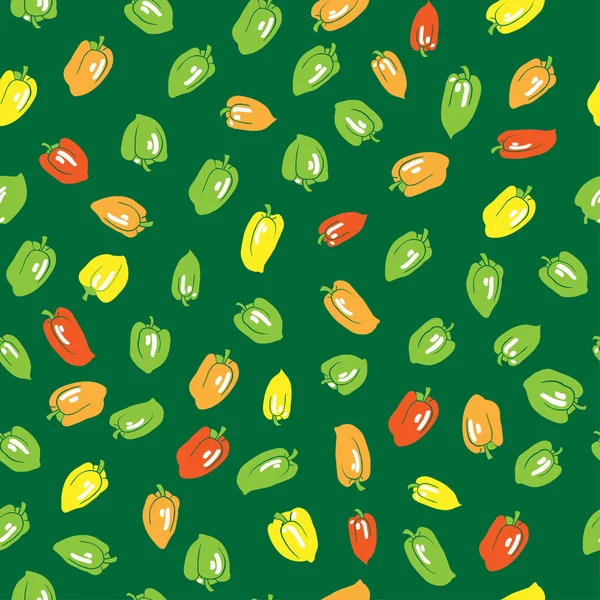 Paprika naadloos patroon — Stockvector