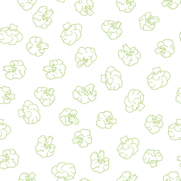 Broccoli seamless pattern — Stock Vector