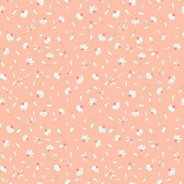 papatya çiçeği ile desen