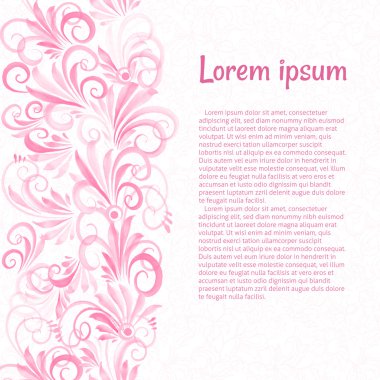 çiçek süsleme ile kart