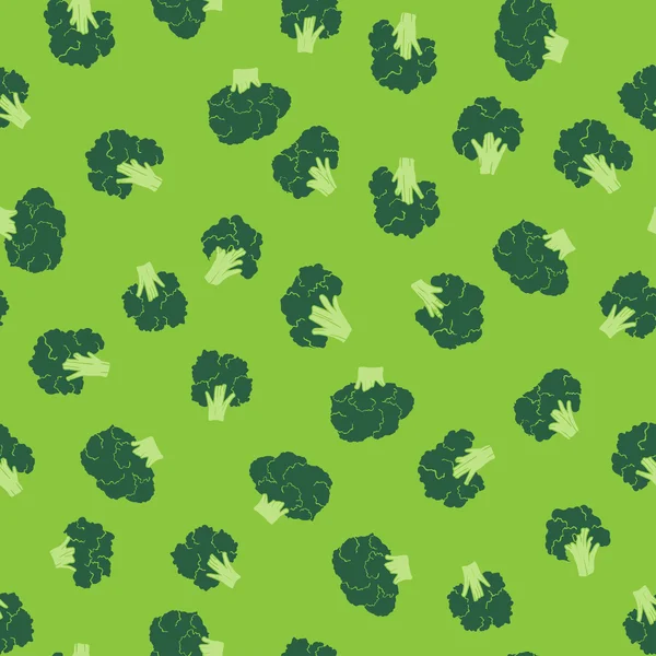 Broccoli seamless pattern — Stock Vector