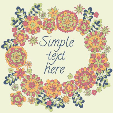 Cute retro çiçekler