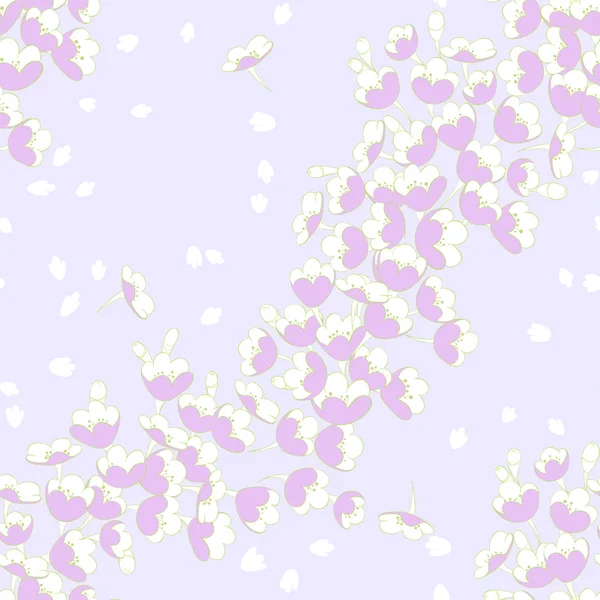 Motif sans couture avec des fleurs sakura — Image vectorielle