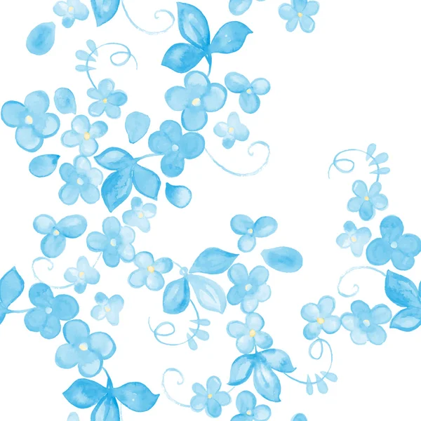 Aquarelle motif floral sans couture — Image vectorielle