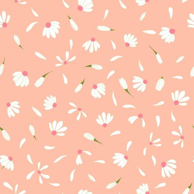 papatya çiçeği ile desen