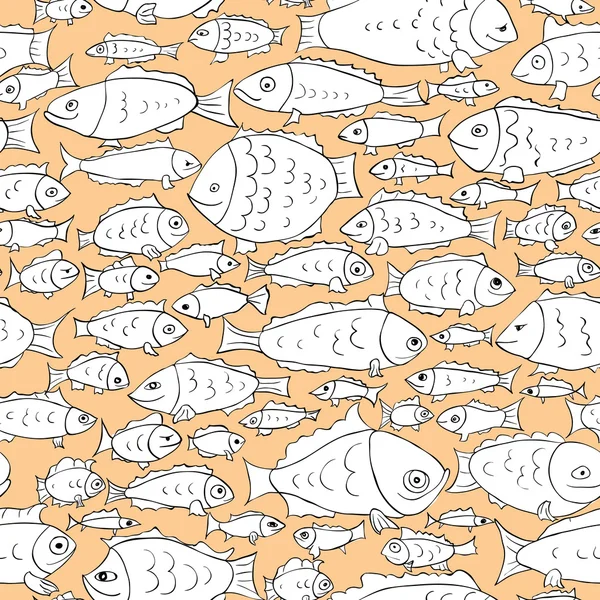 Fish seamless pattern — Stock Vector