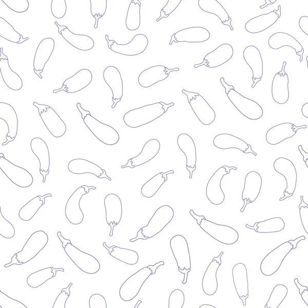 Eggplants seamless pattern — Stock Vector