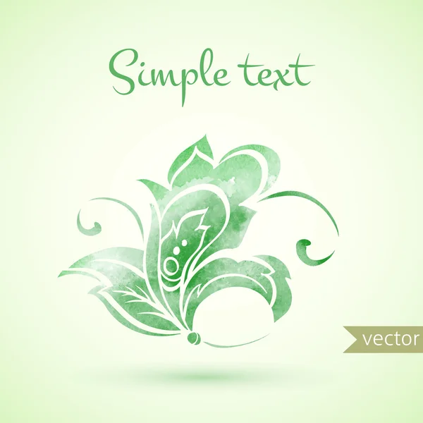 Watercolor floral element — Stock Vector
