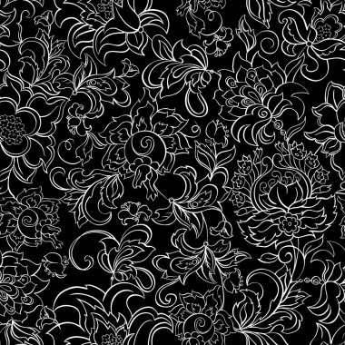 Çiçek etnik seamless modeli