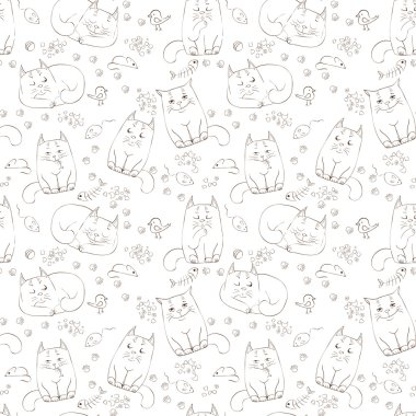 Kediler seamless modeli
