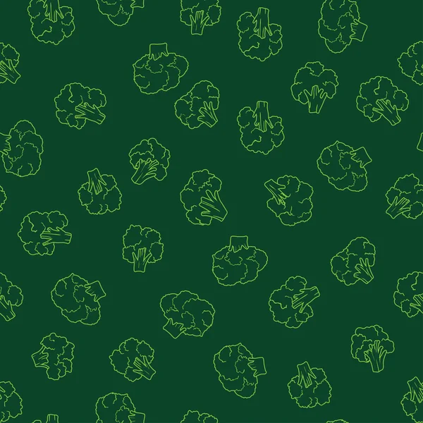Patrón sin costura de brócoli — Archivo Imágenes Vectoriales