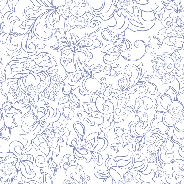 Patrón floral étnico — Vector de stock