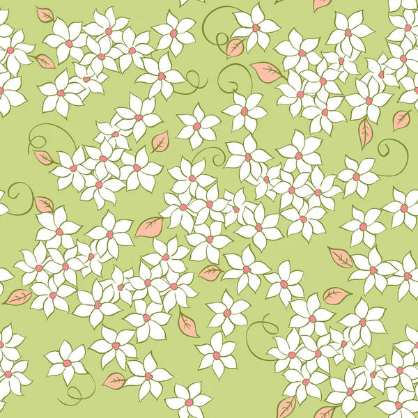 Fleurs motif sans couture — Image vectorielle