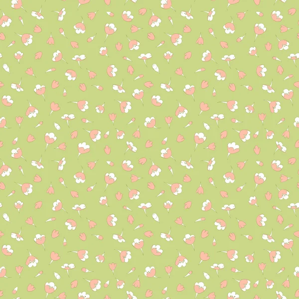 Seamless cute floral pattern — Stock Vector