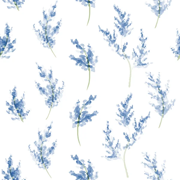Aquarel bloemen naadloos patroon — Stockvector