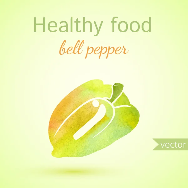 Watercolor bell pepper — Stock Vector