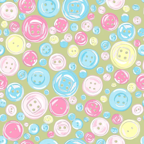 Vintage buttons seamless pattern — Stock Vector