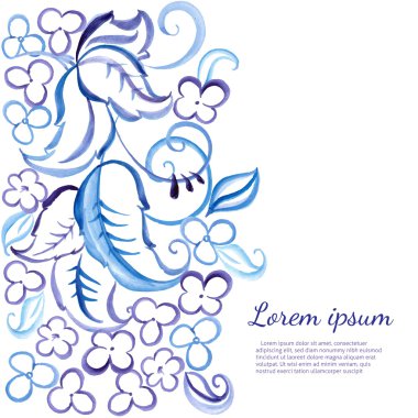 Suluboya çiçek deseni