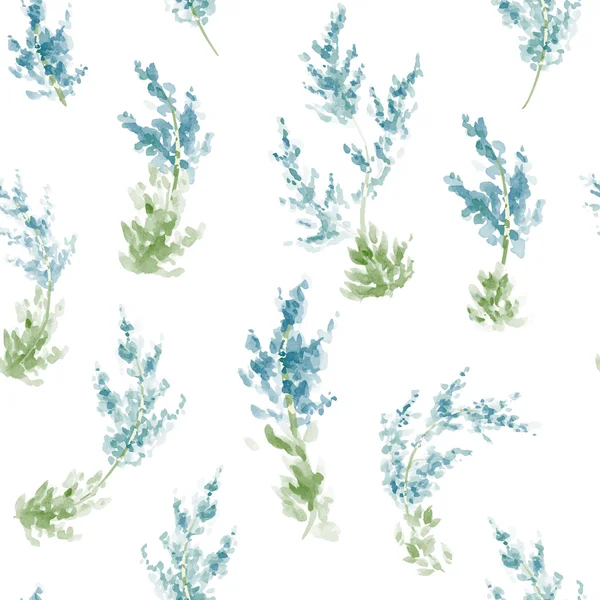 Blauwe aquarel bloemen — Stockvector