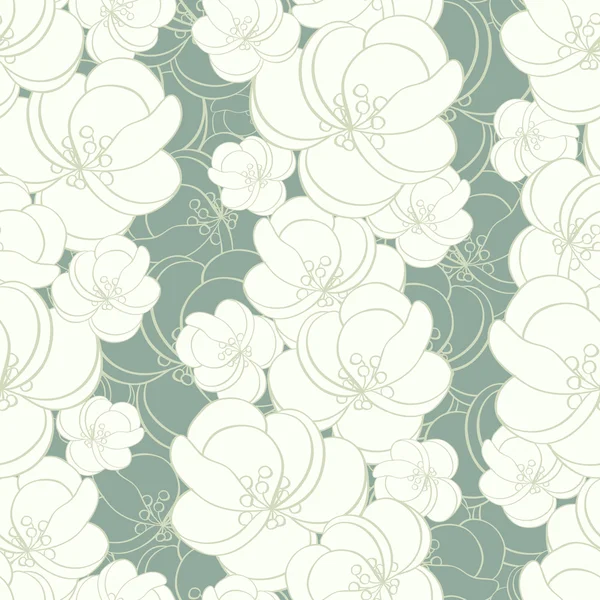 Bloemen naadloos patroon — Stockvector