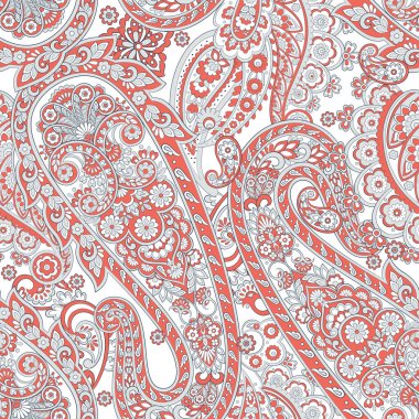 Paisley deseni, her amaç için harika bir vektör tasarımı. Kusursuz arkaplan