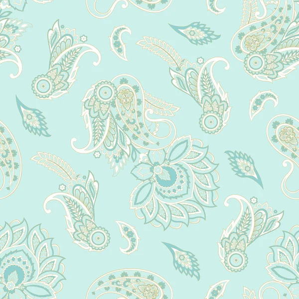 Hint batik tarzında kusursuz Paisley deseni. Çiçek vektör illüstrasyonu