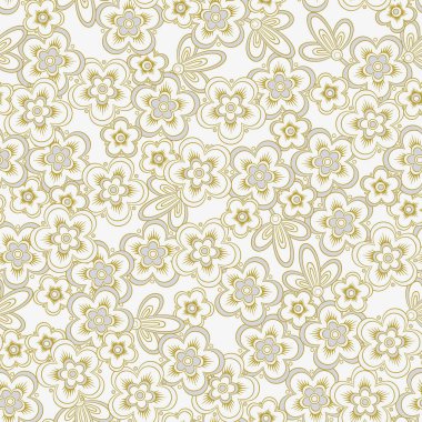 Çiçek arkaplan. Kusursuz vektör deseni