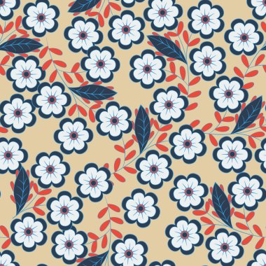 Çiçeksiz vektör dokusu deseni.