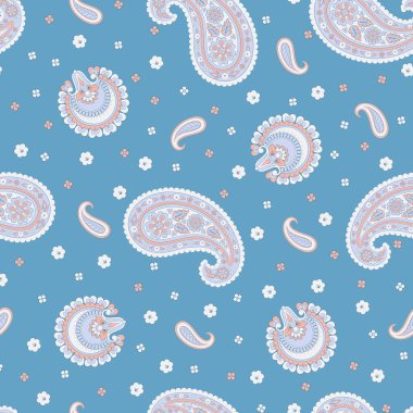 Şalsız desenli. Damask renkli vektör tekstil arkaplanı