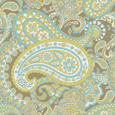 Hint tekstil tarzında kusursuz desenli. Çiçek vektör illüstrasyonu