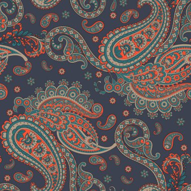 Şal desensiz vektör deseni. batik biçimi arkaplanı