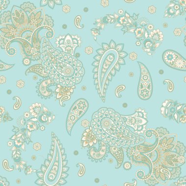 Paisley tarzı, çiçeksiz desen. Vektör Süsleme Arkaplanı