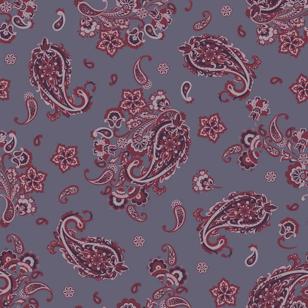 Paisley vektör kusursuz desen. Muhteşem çiçek, yapraklar. Batik tarzı resim. Eski arkaplan