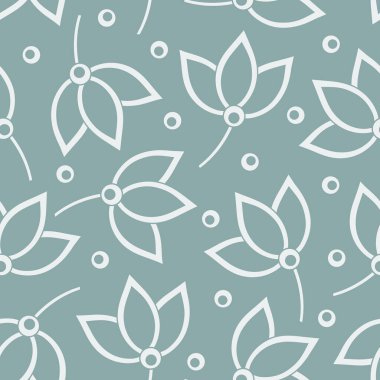 Çiçeksiz tekstil deseni. Vektör arkaplanı