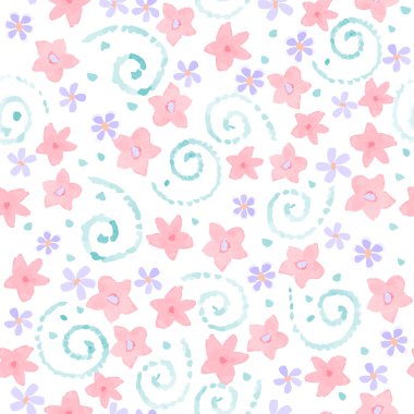 Çiçeksiz suluboya desen