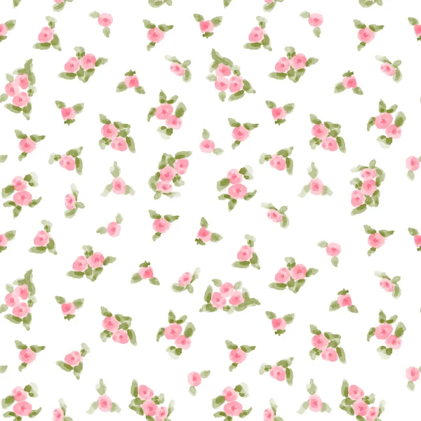 Lindo patrón floral acuarela — Archivo Imágenes Vectoriales