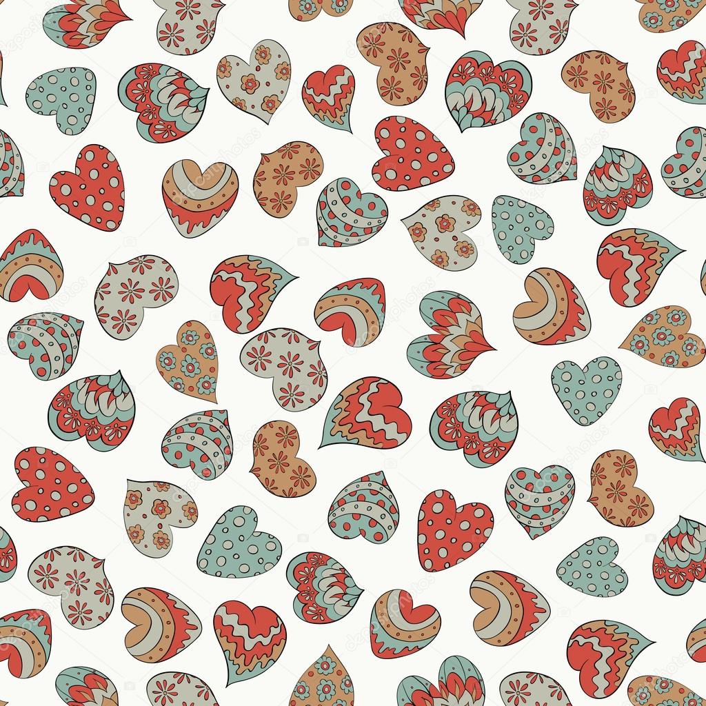 hearts seamless pattern