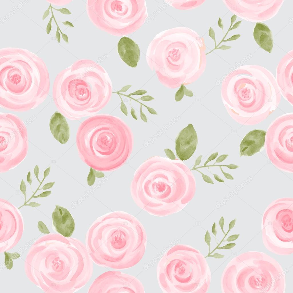 watercolor floral seamless pattern