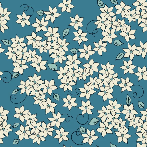 Цветочный бесшовный текстильный узор — стоковый вектор