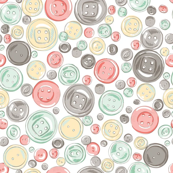 Boutons vintage motif sans couture — Image vectorielle