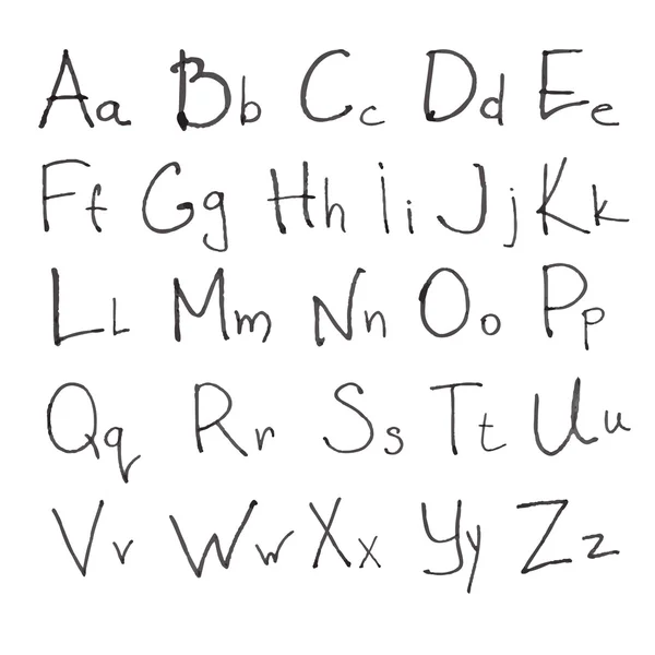 Hand drawn alphabet — Stock Vector