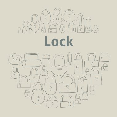 Kapalı kilitler seamless modeli