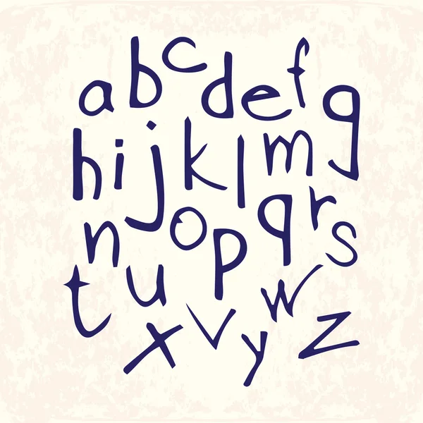 Handgezeichnetes Vektoralphabet — Stockvektor