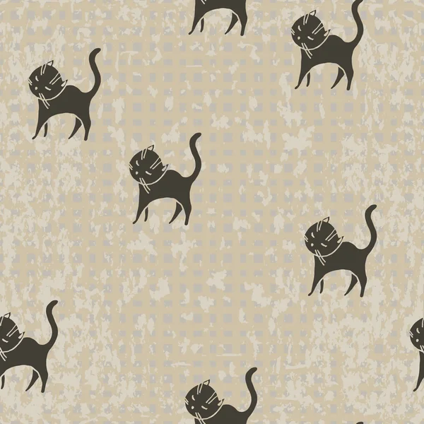 Кошки бесшовный рисунок — стоковый вектор