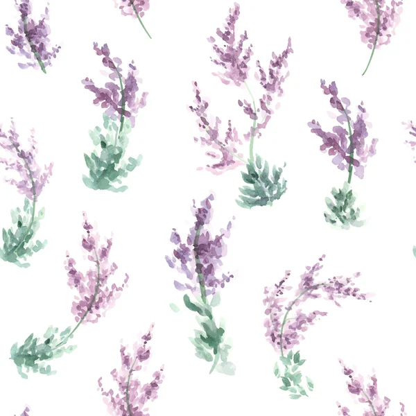 Ακουαρέλα λουλούδια άνευ ραφής κορακίστικα — Διανυσματικό Αρχείο