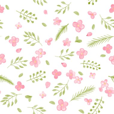 Çiçeksiz suluboya desen