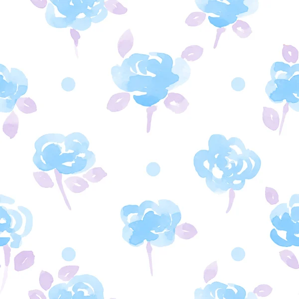 Watercolor floral seamless pattern — Stock Vector